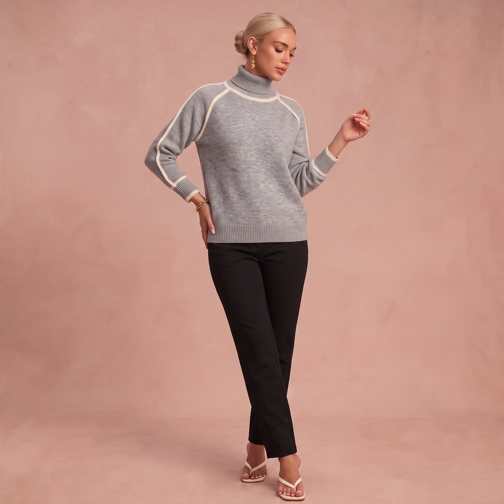 Trui "Edith" – Casual Hoge Kraag