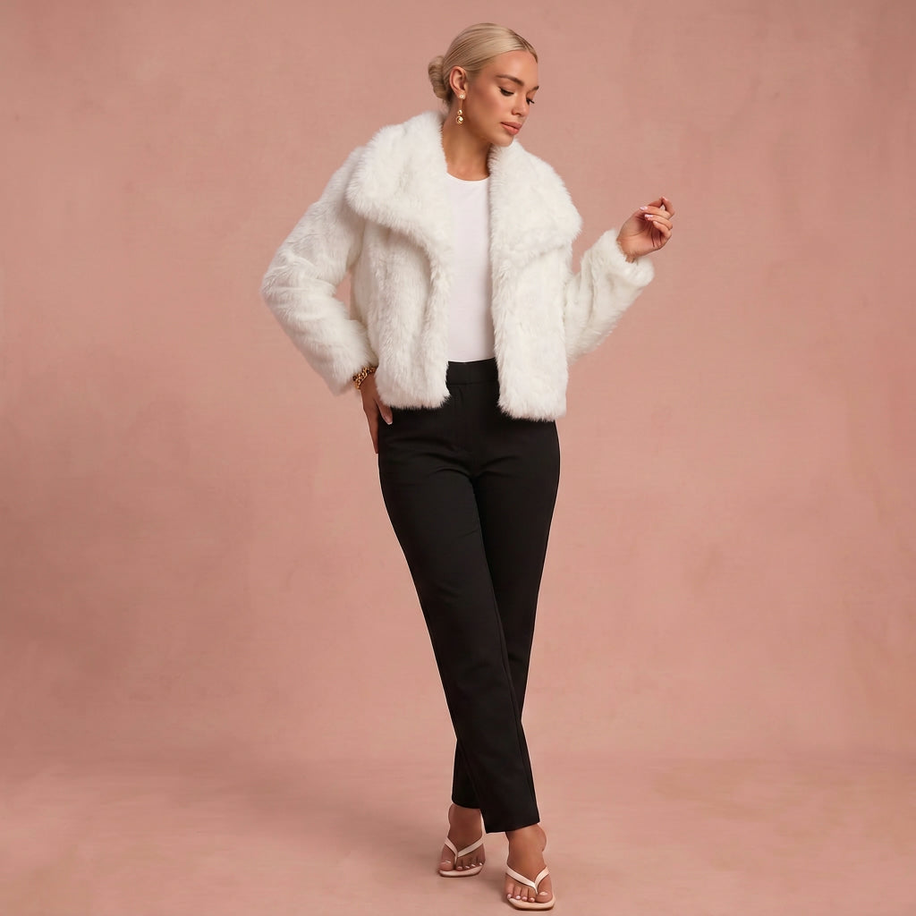 Veste en fourrure "Elisabeth" – Grand col