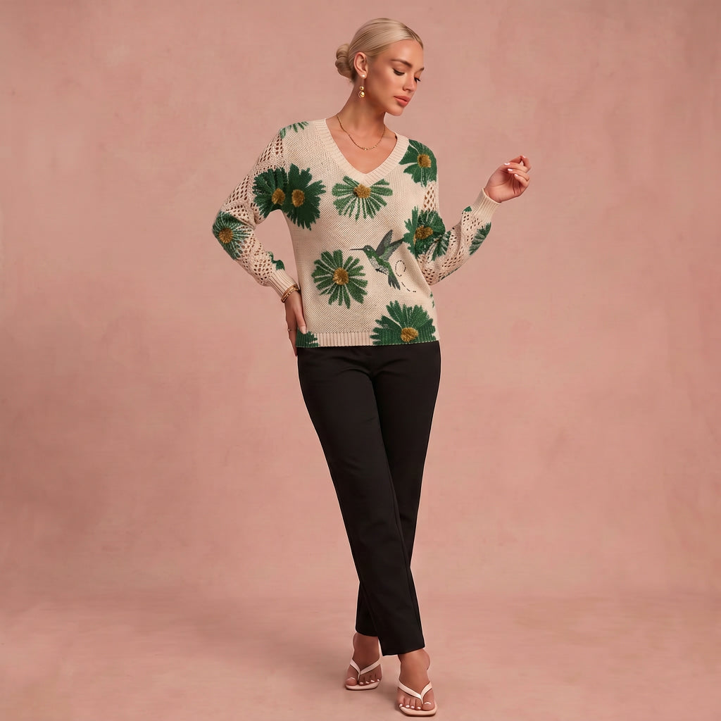 Top "Theresa" – Motif fleuri