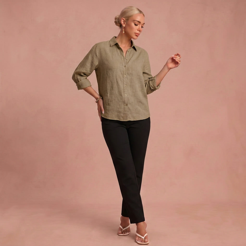 Blouse "Paulina" – Elegant met Plooien