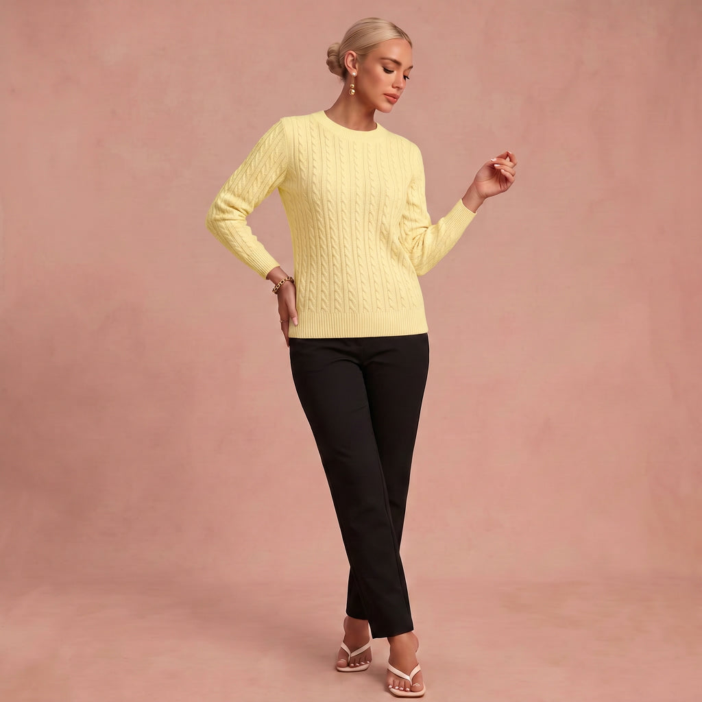 Kabeltrui "Bernila" – Tijdloos Breiwerk
