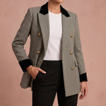 Manteau à double zip – Col contrastant
