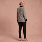 Manteau à double zip – Col contrastant
