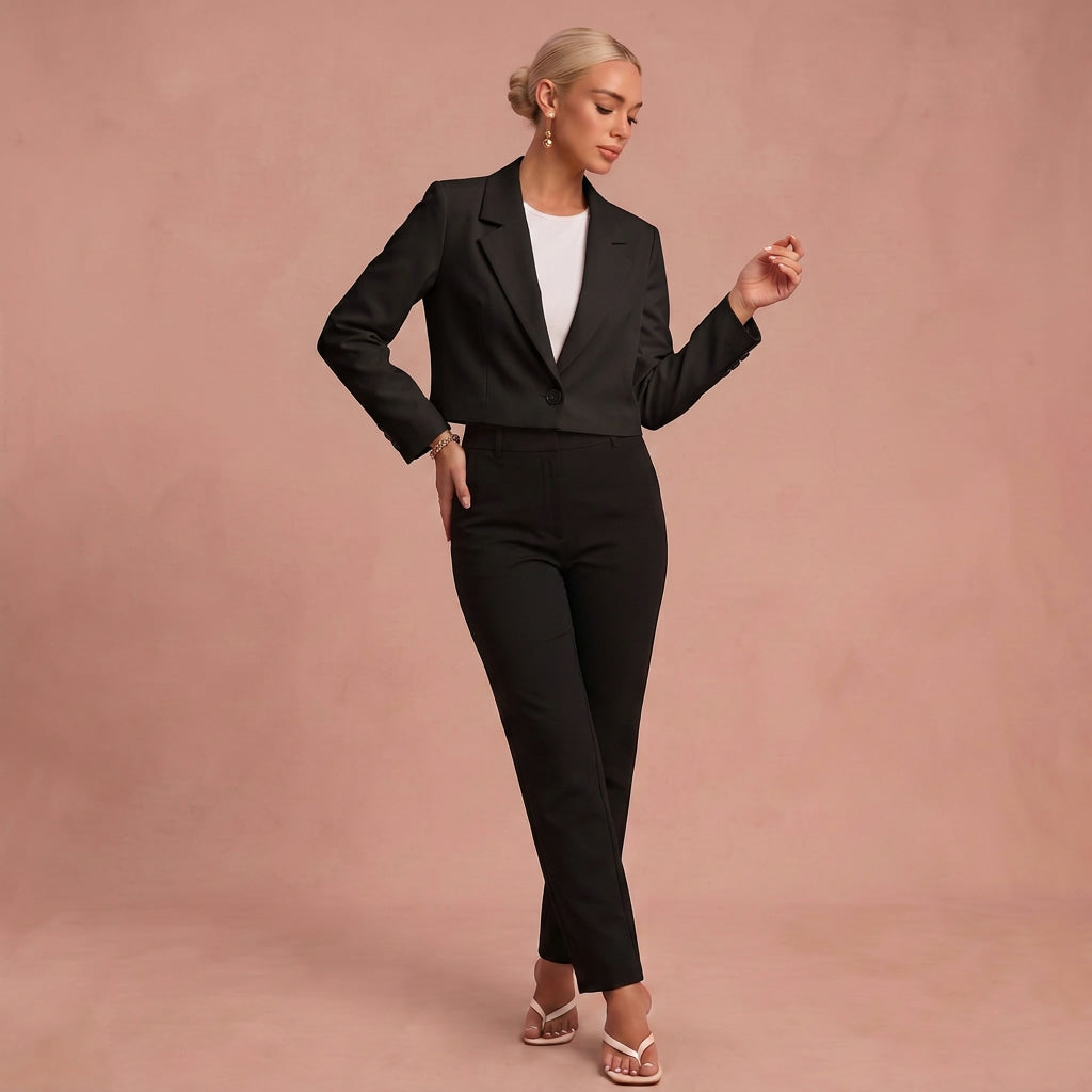 Blazer court – Élégant et minimaliste