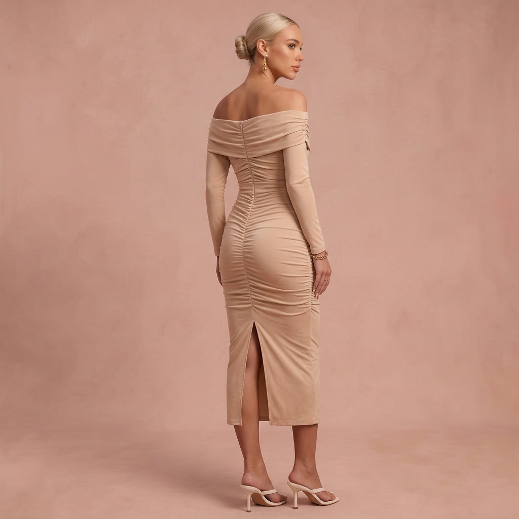 Off-Shoulder Kleed "Henriette" – Chic met Split