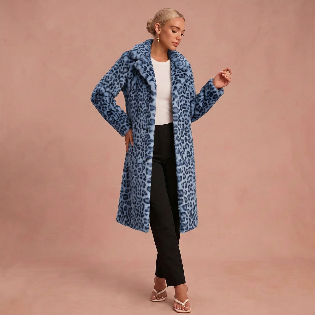 Manteau long "Marie-Luise" – Imprimé léopard