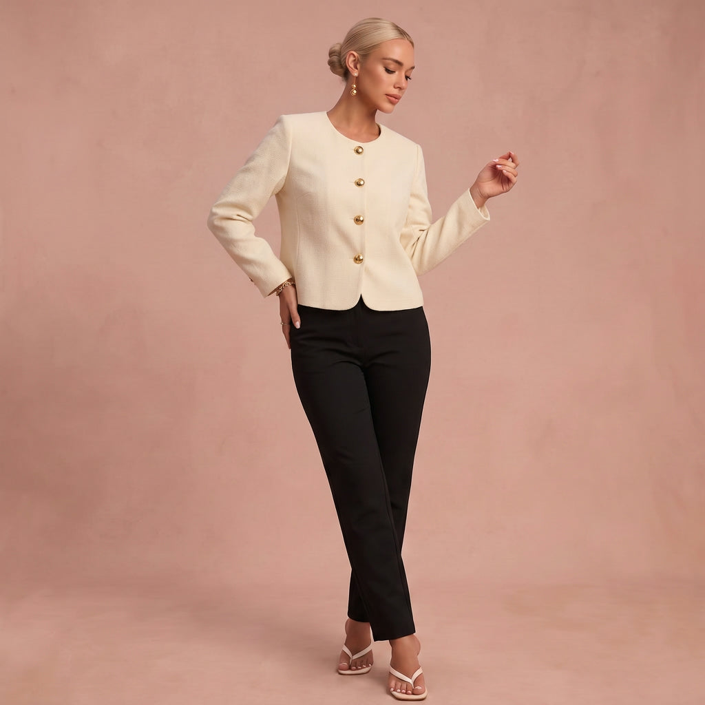 Blazer élégant – Boutons dorés