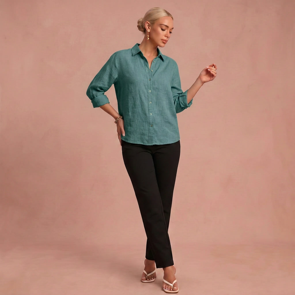 Blouse "Paulina" – Elegant met Plooien