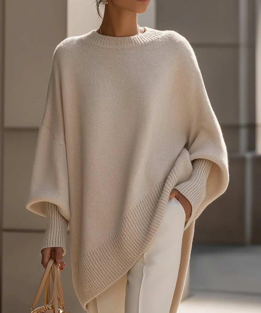 Sweaterponcho – Oversized Gebreid