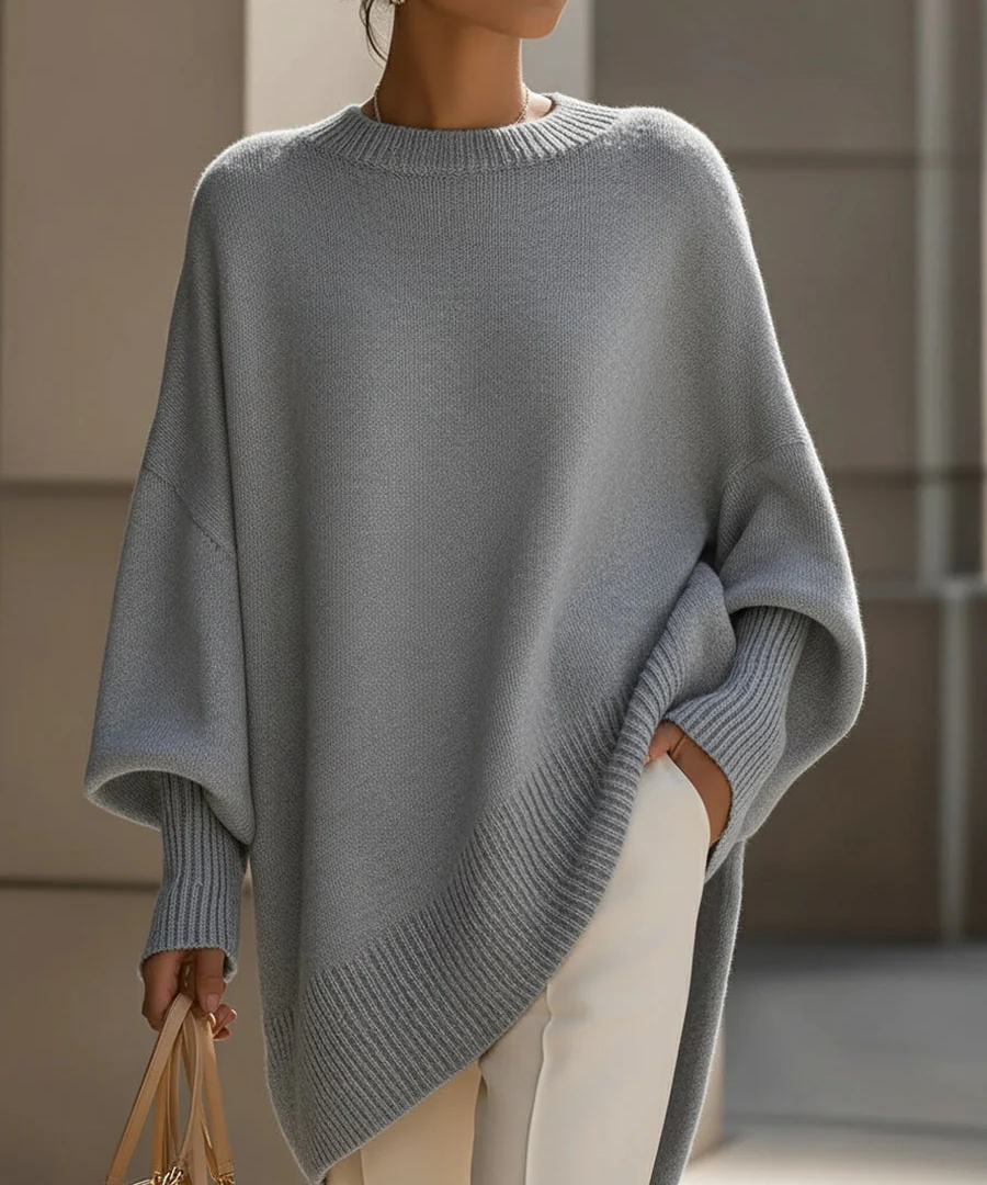 Sweaterponcho – Oversized Gebreid
