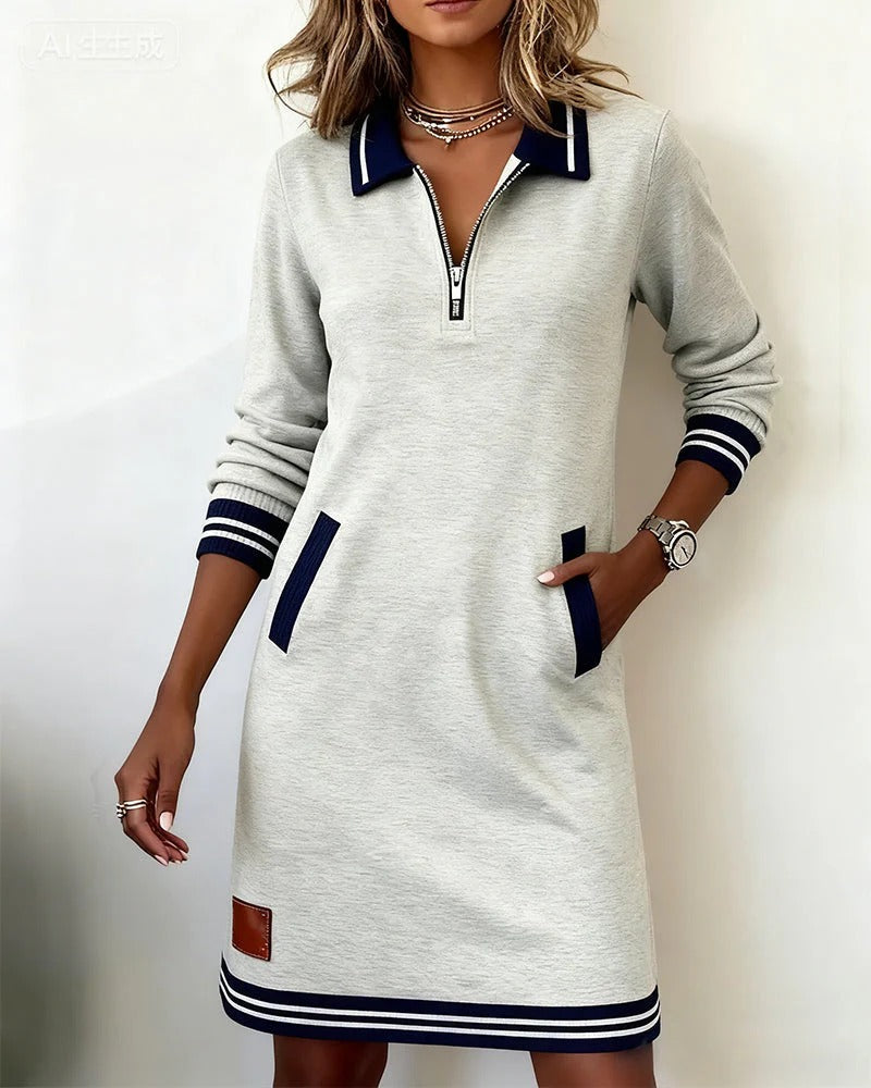 Robe en Coton "Sabine" – Manches Longues