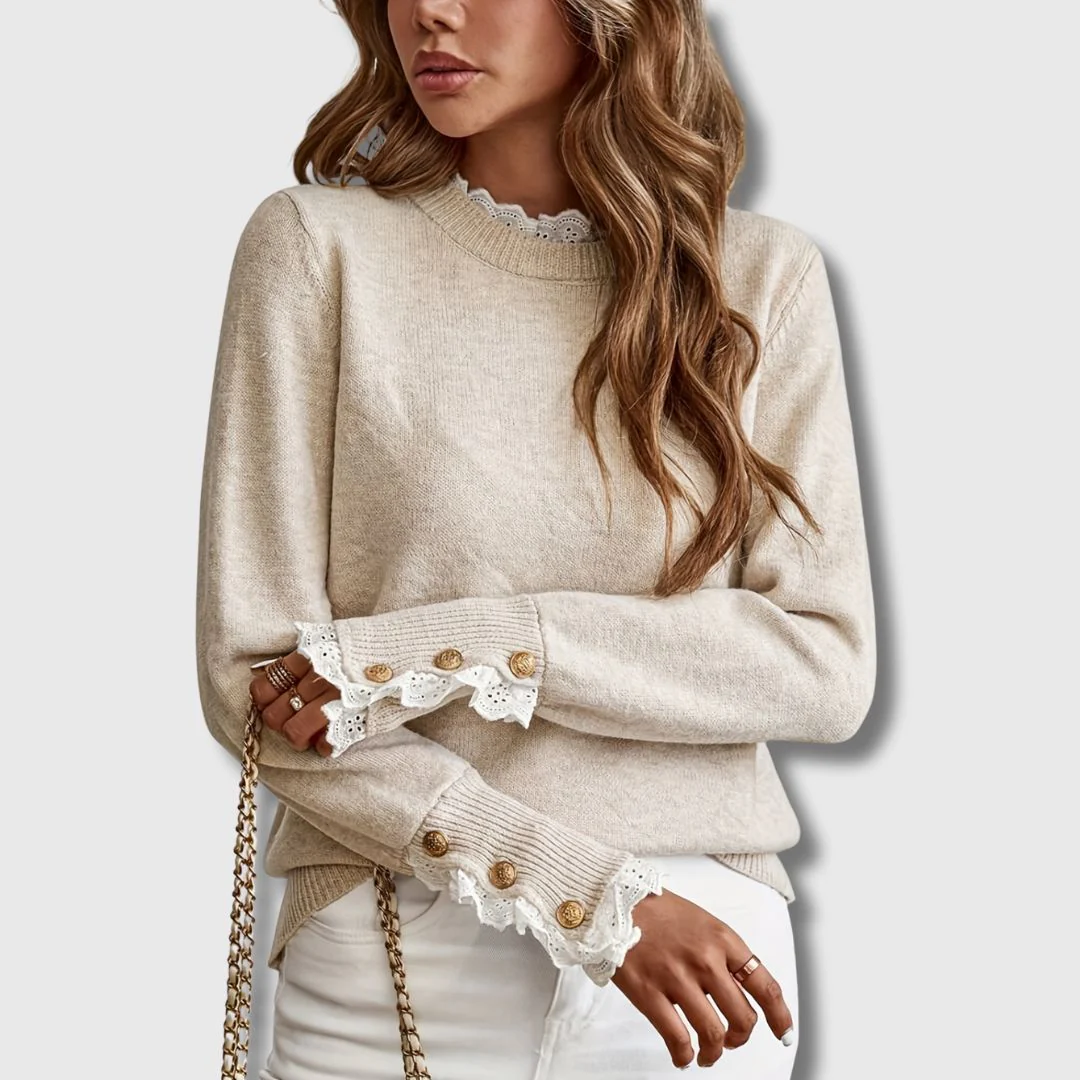 Trui "Regina" – Kantdetails
