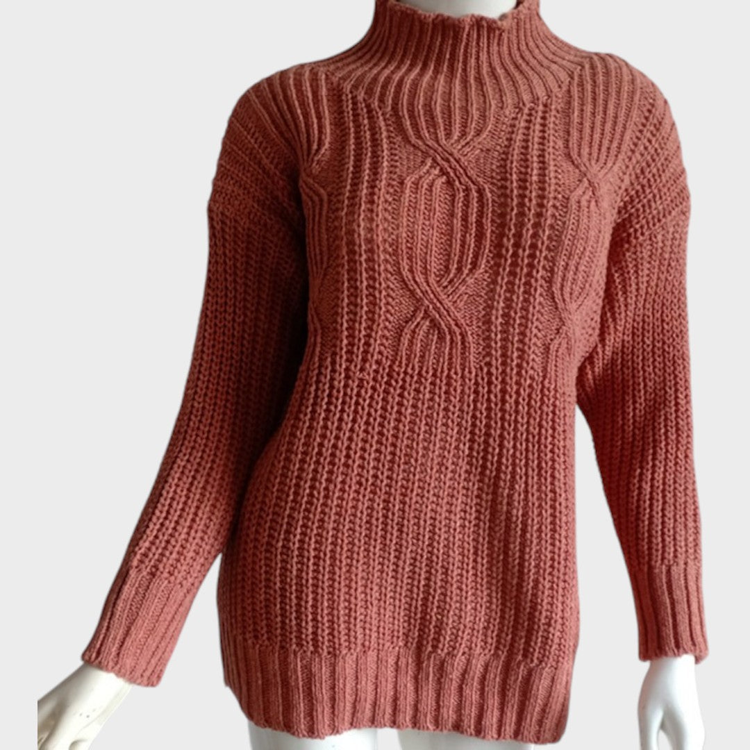 Pull "Susanne" – Grosse Maille à Col Montant
