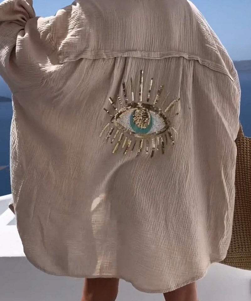 Chemise Brodée "MiraGuard" – Œil Protecteur
