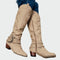 Cowboylaarzen – Retro Suède met Gespen
