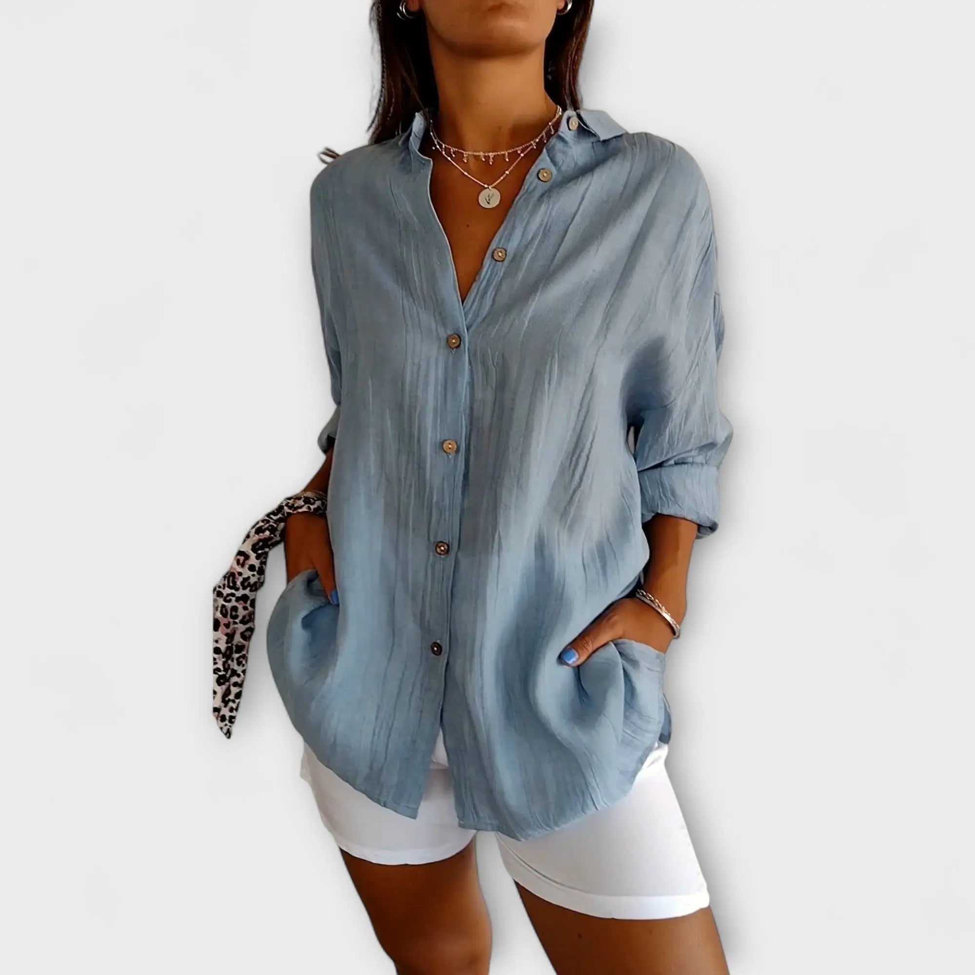 Blouse "Paulina" – Elegant met Plooien