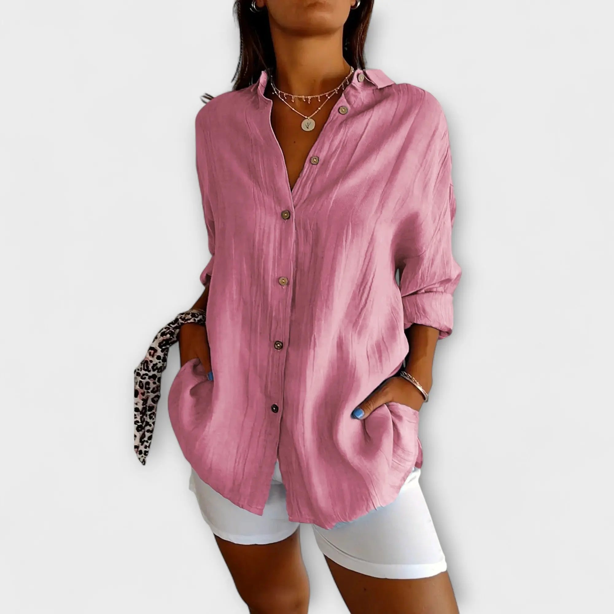 Blouse "Paulina" – Elegant met Plooien