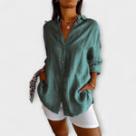 Blouse "Paulina" – Elegant met Plooien