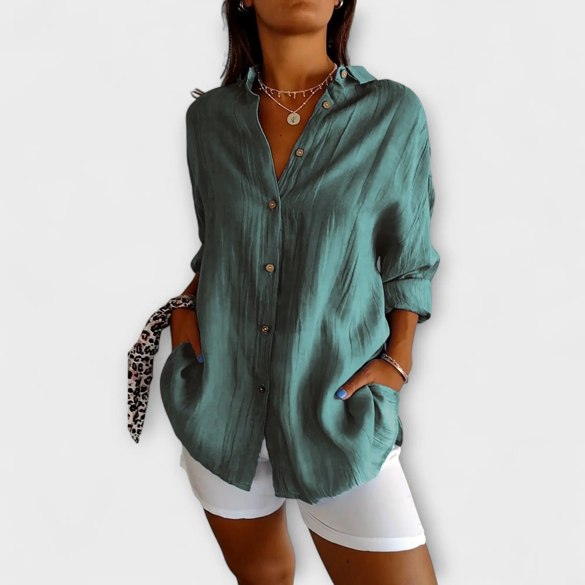 Blouse "Paulina" – Elegant met Plooien