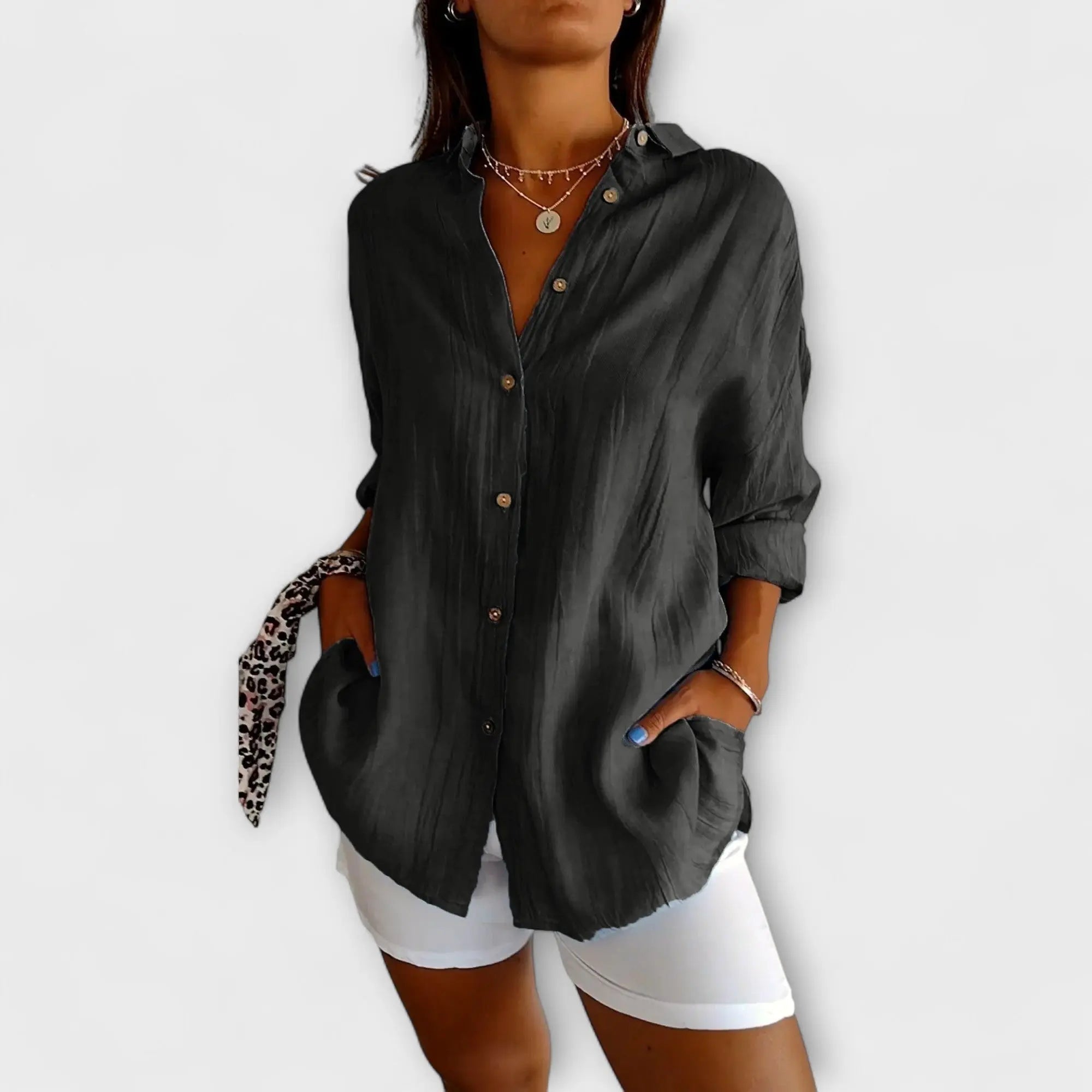 Blouse "Paulina" – Elegant met Plooien