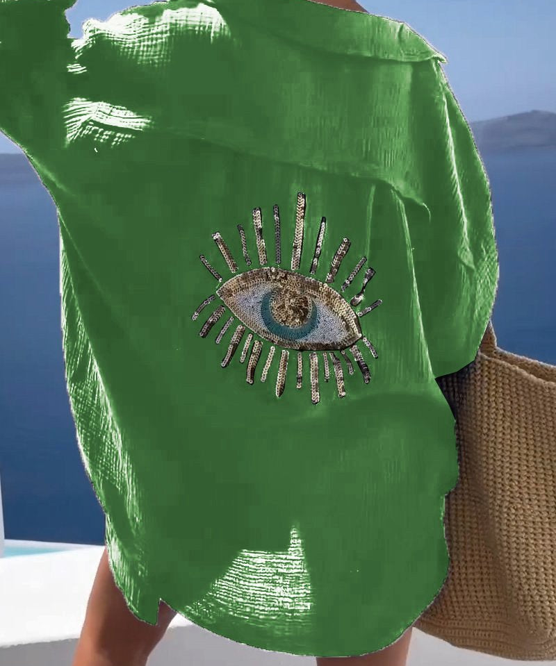 Chemise Brodée "MiraGuard" – Œil Protecteur