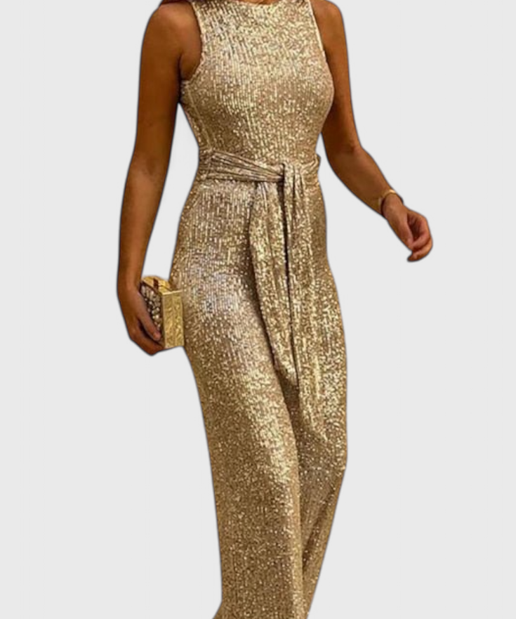 Pailletten Jumpsuit "Carolin" – Verstelbare Taille