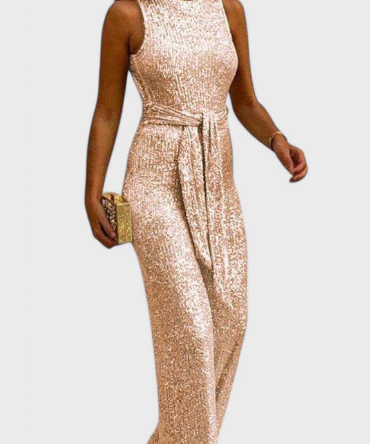 Pailletten Jumpsuit "Carolin" – Verstelbare Taille