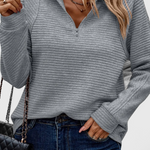 Trui "Helene" – V-hals met Rits