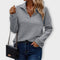 Pull "Renate" – Col en V à Demi-Zip
