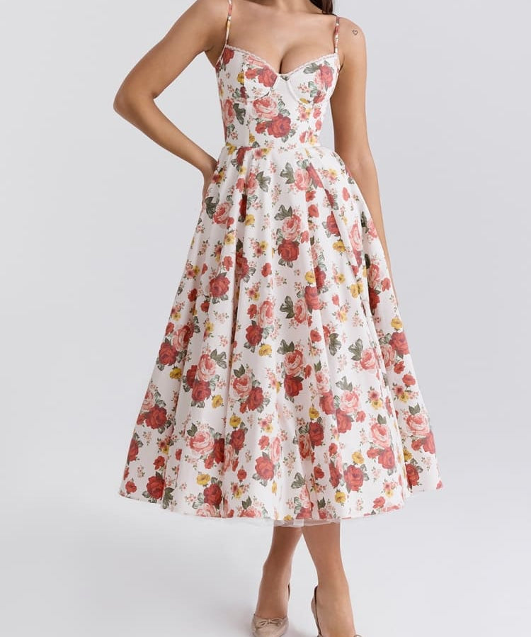 Robe Midi "Helene" – Jersey de Coton