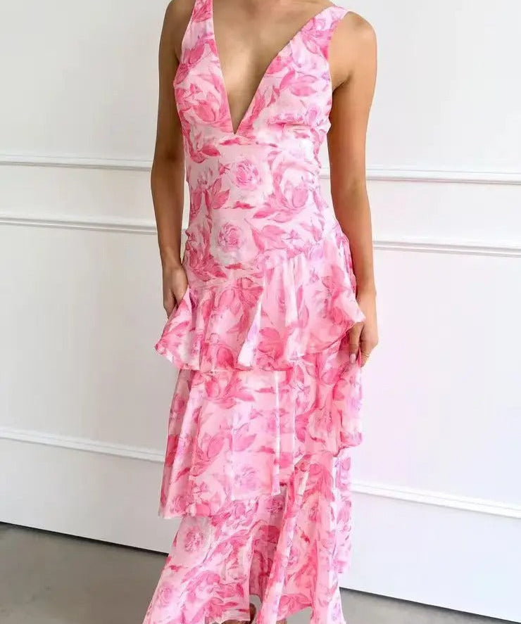 Robe longue en mousseline "Stefanie" – Été