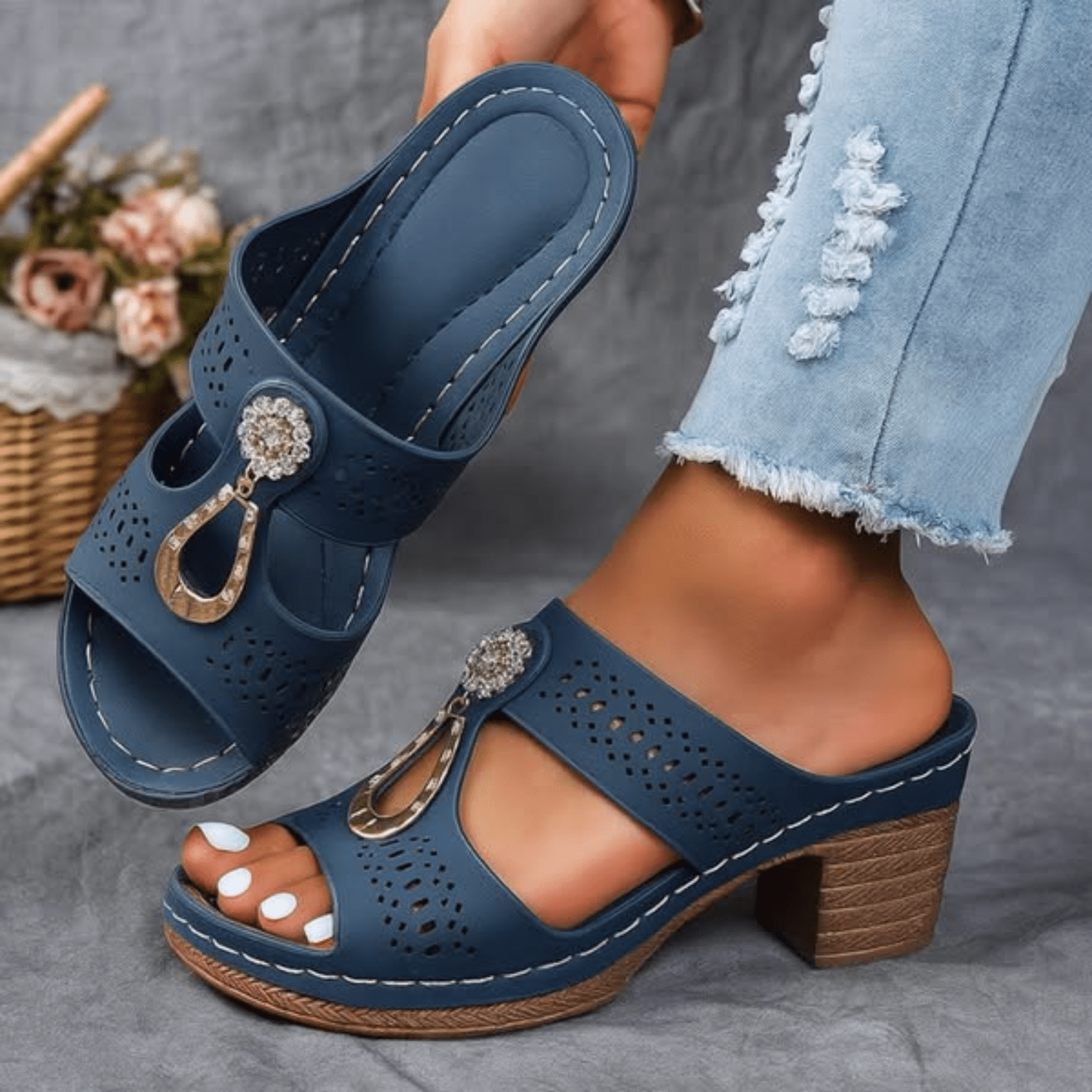 Orthopedische Sandalen "Nora" – Met Versiering