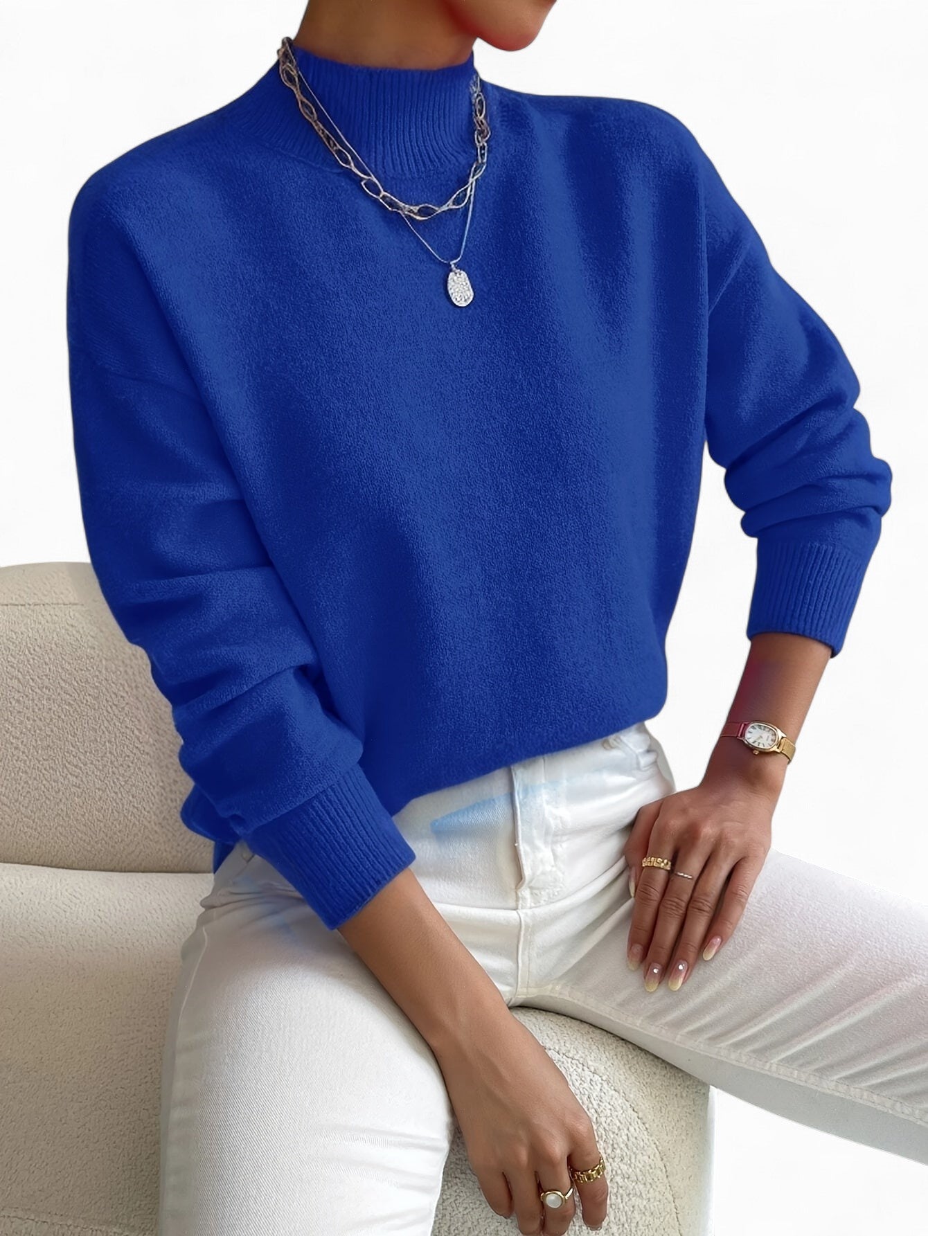 Pull "Christa" – Tricot douillet à col montant