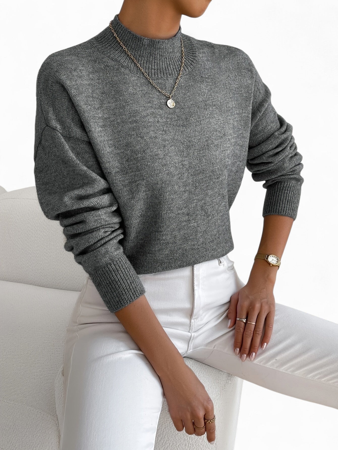 Pull "Christa" – Tricot douillet à col montant