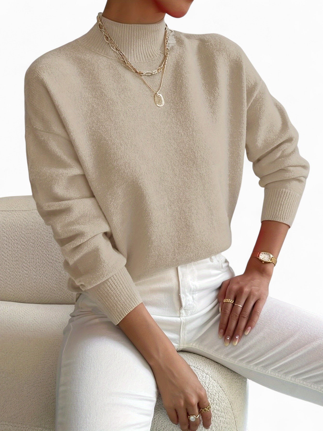 Pull "Christa" – Tricot douillet à col montant