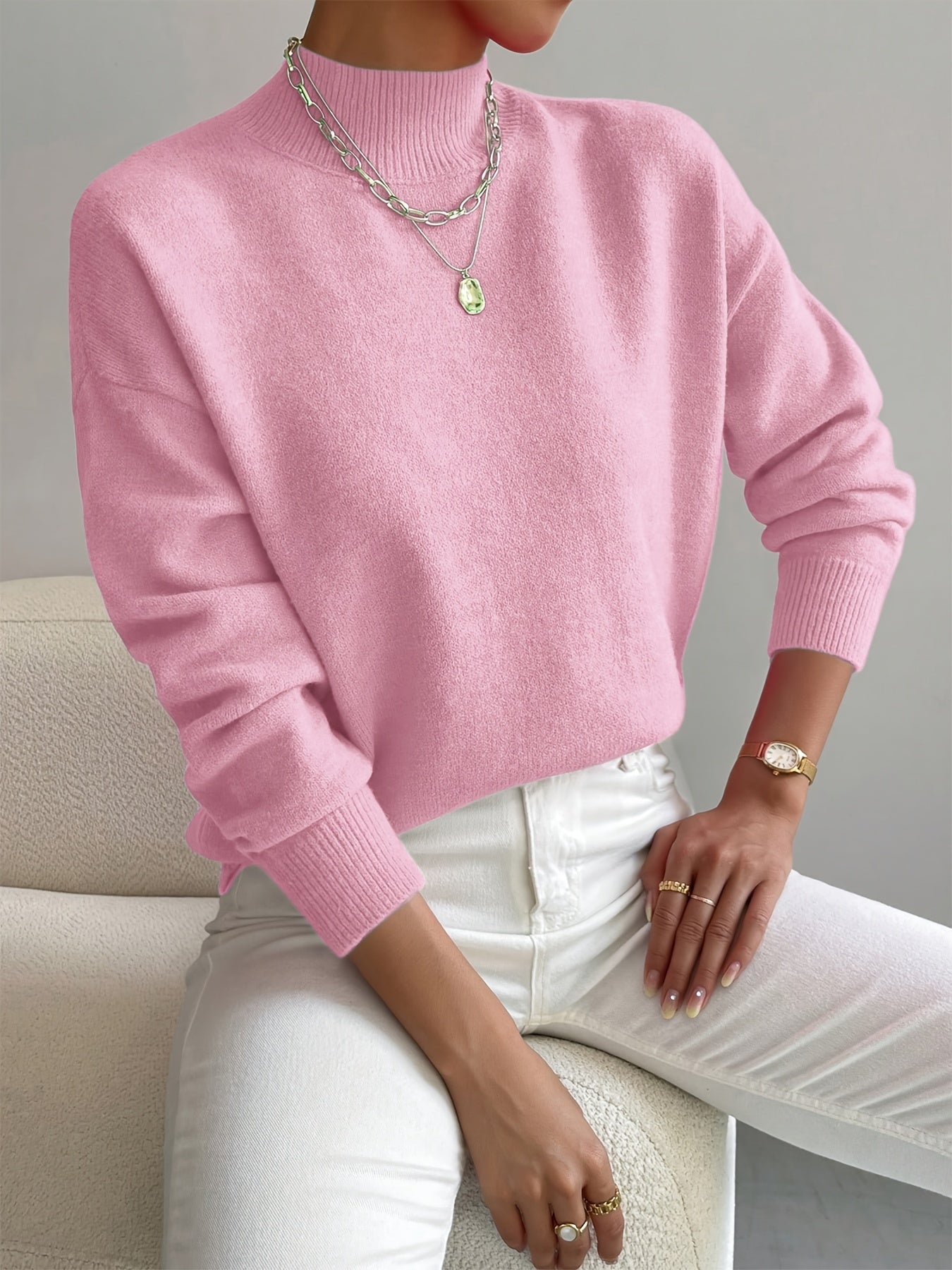 Pull "Klara" – Maille à Col Montant