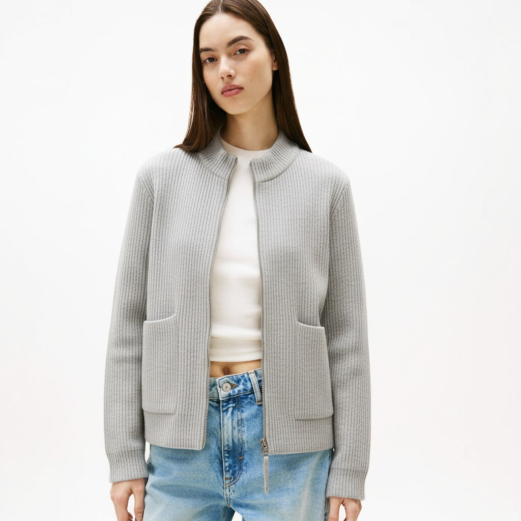 Gilet en Coton "Rosalie" – Zippé