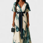 Robe longue "Liesl" – Imprimé aquarelle
