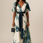 Robe longue "Liesl" – Imprimé aquarelle