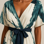 Robe longue "Liesl" – Imprimé aquarelle