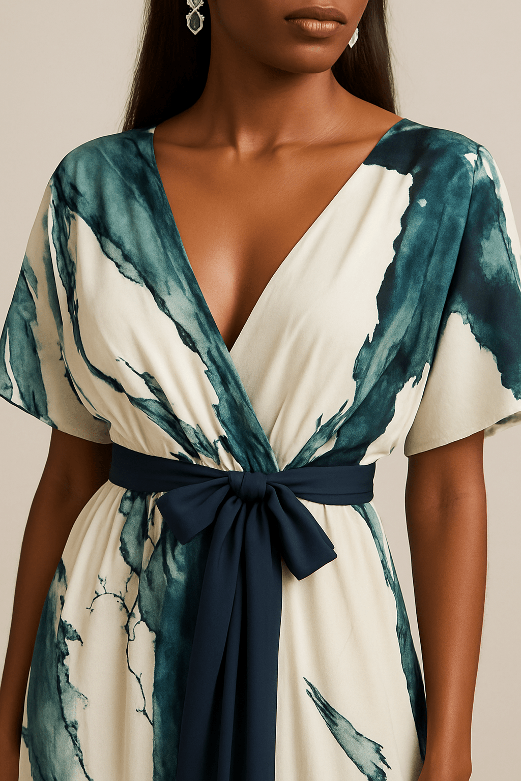 Robe longue "Liesl" – Imprimé aquarelle