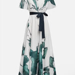 Robe longue "Liesl" – Imprimé aquarelle