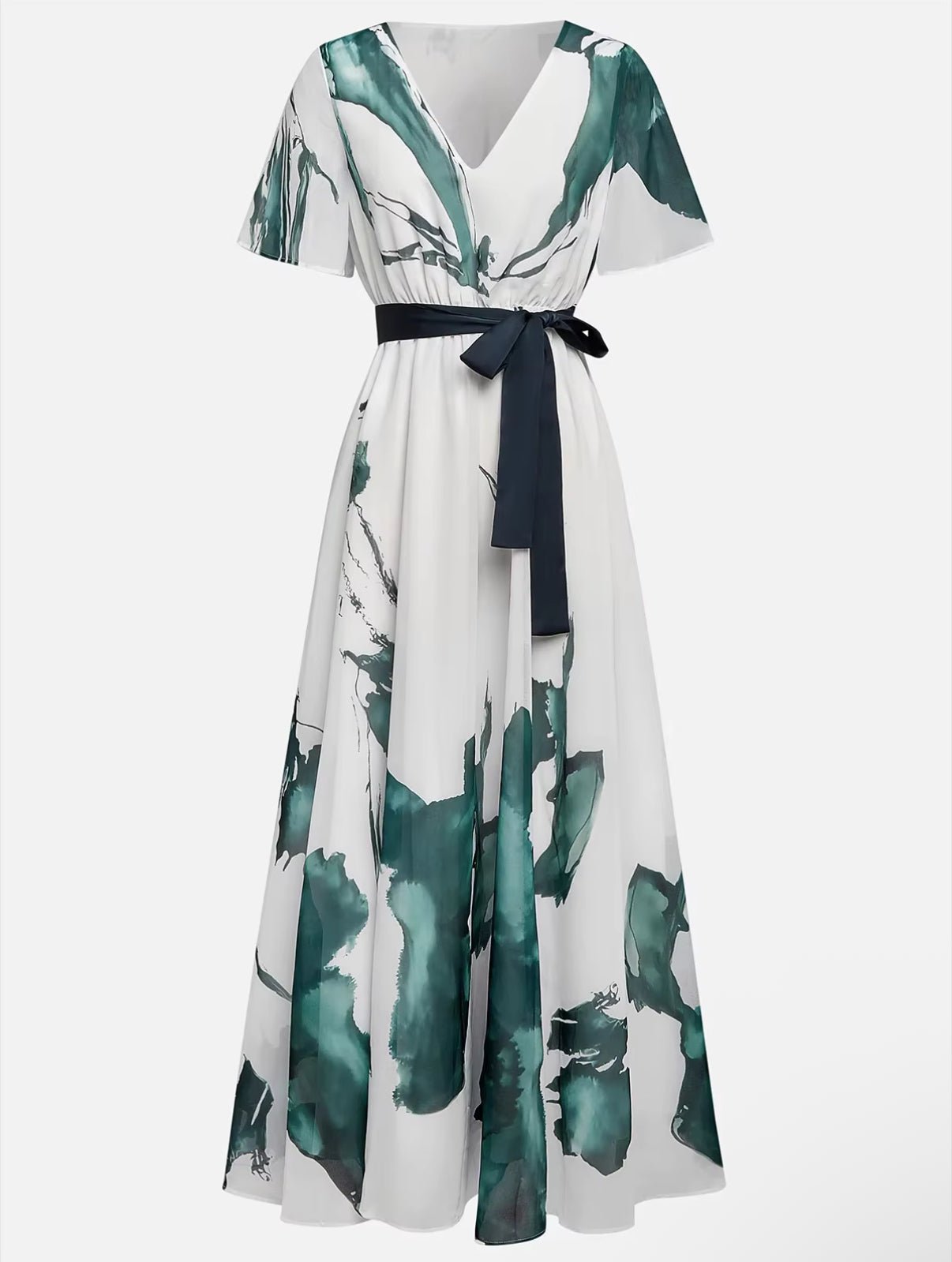 Robe longue "Liesl" – Imprimé aquarelle