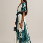Robe longue "Liesl" – Imprimé aquarelle