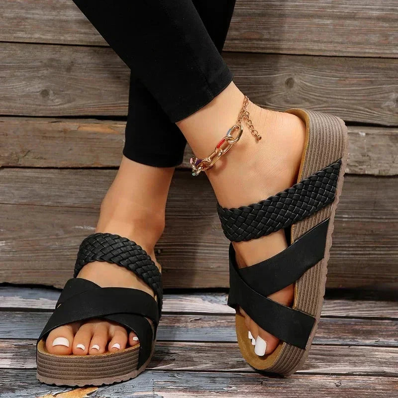 Orthopedische Sandalen "Katharina" – Geweven Riempjes