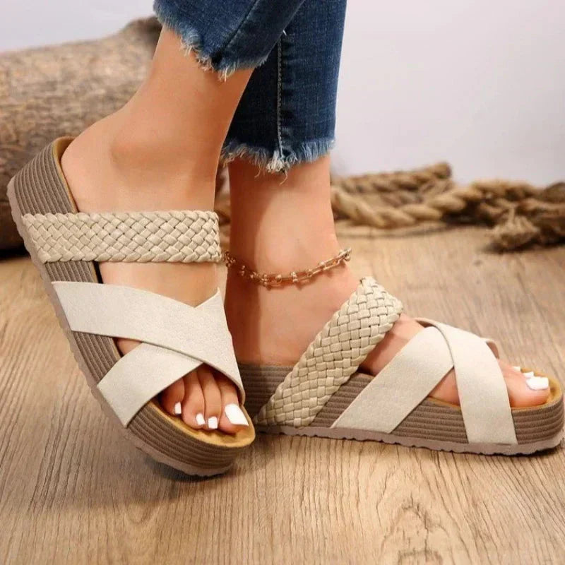 Orthopedische Sandalen "Katharina" – Geweven Riempjes