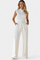 Mouwloze Jumpsuit – Uitlopende Pijpen & Hoge Kraag
