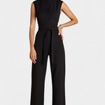 Mouwloze Jumpsuit – Uitlopende Pijpen & Hoge Kraag