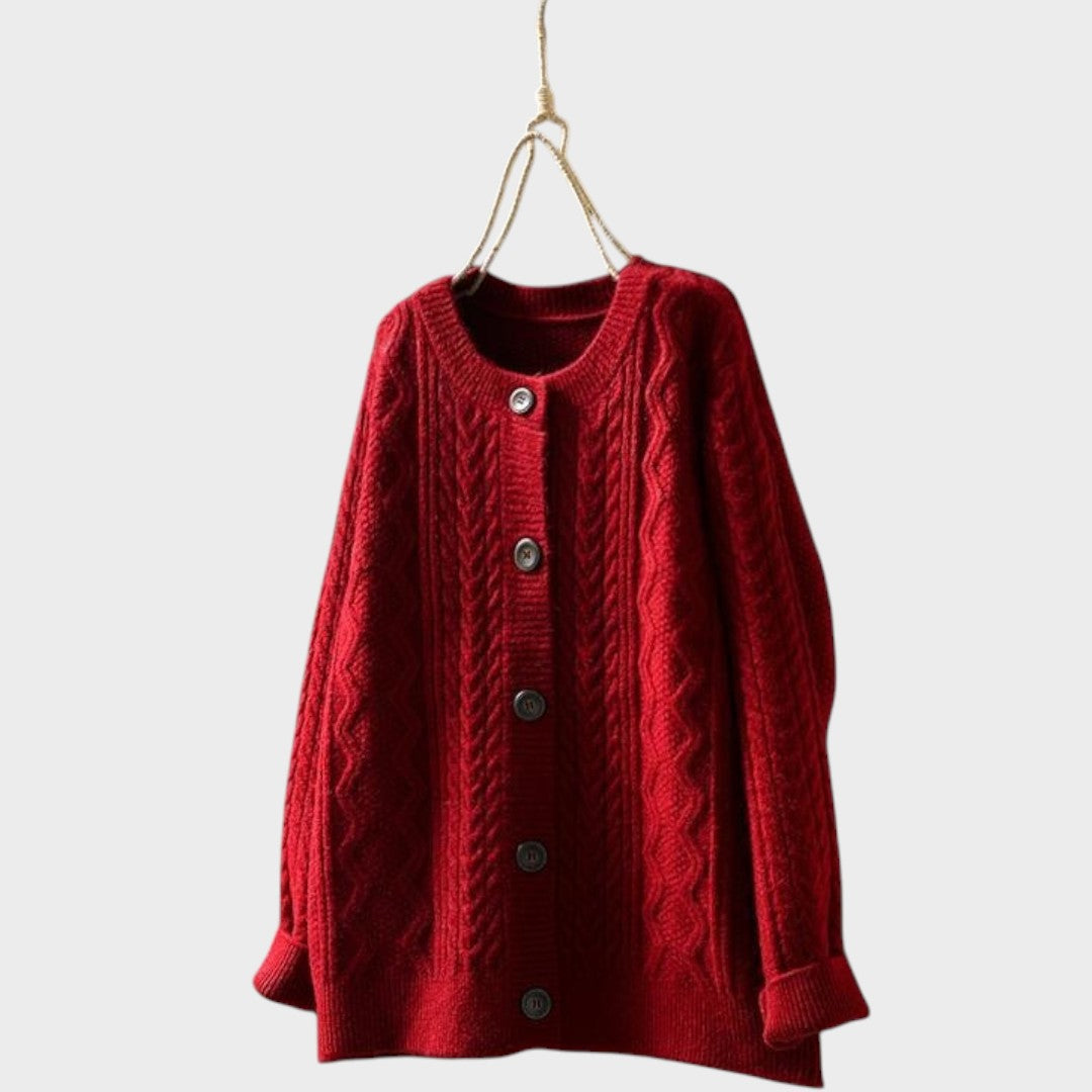 Gebreid Vest "Senta" – Kabelpatroon