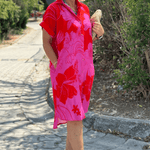 Bloemenkleed "Margarethe" – Roze & Groen